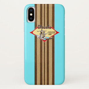 Capa Para iPhone Da Case-Mate Surfe de Madeira Aqua no Havaí surfboard em Tande