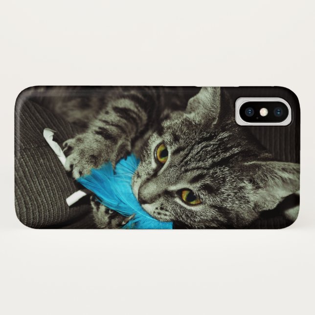 Capa Para iPhone, Case-Mate Tabby Cat com pena de Shirley Taylor (Verso (Horizontal))