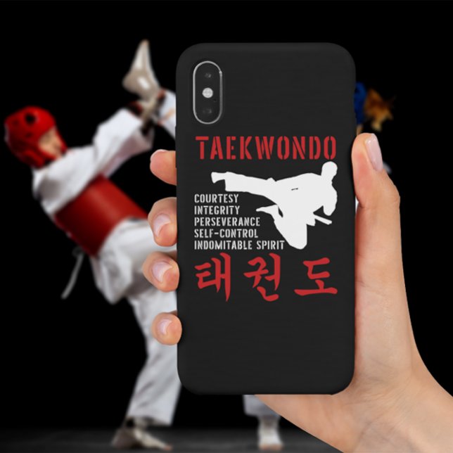 Capa Para iPhone, Case-Mate Taekwondo Tenets Artes Marciais (Criador carregado)