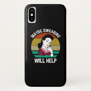 Capa Para iPhone Da Case-Mate Talvez Jurar Ajude A Dizer Sarcástico Engraçado