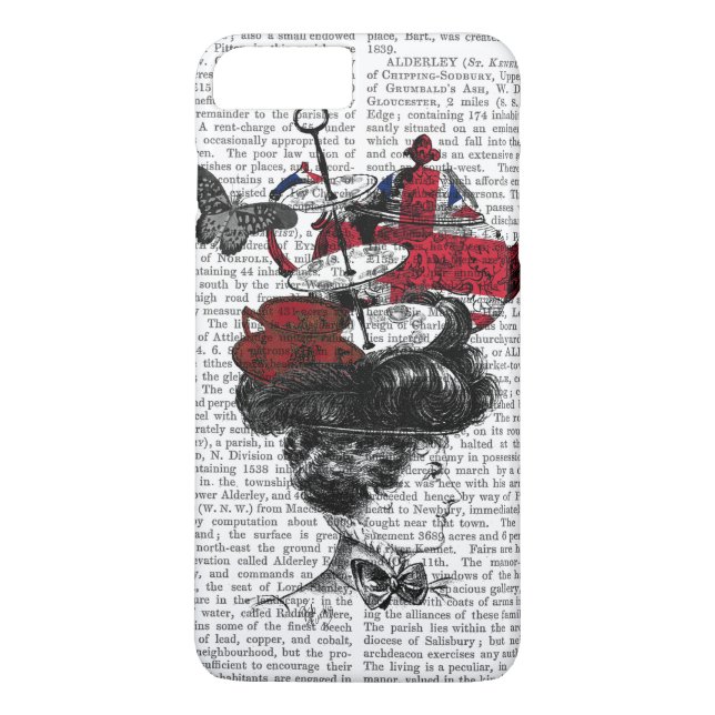Capa Para iPhone, Case-Mate Tarde Britânica Tea Hat (Verso)