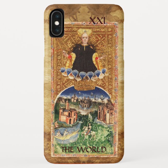 CAPA PARA iPhone, Case-Mate  TAROTS RENAISSANCE ANTIGOS 21 / O MUNDO (Verso)
