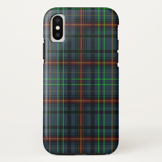 Capa Para iPhone, Case-Mate Tartan em azul, laranja, verde... (Verso)