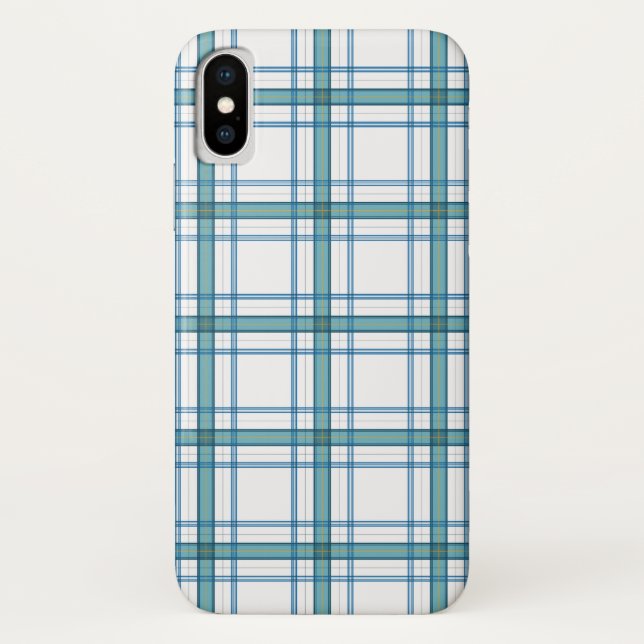 Capa Para iPhone, Case-Mate Tartan em turquesa... (Verso)
