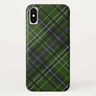 Capa Para iPhone X Tartan verde