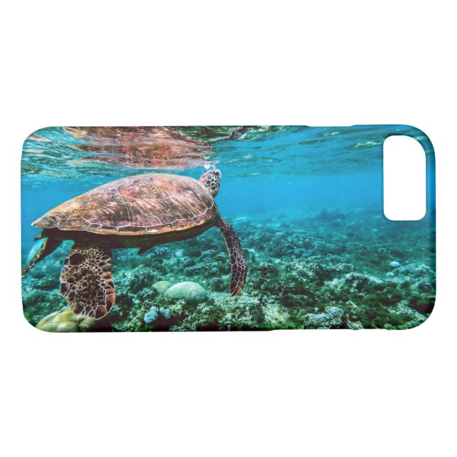Capa Para iPhone, Case-Mate Tartaruga de mar tropical submarina (Verso (Horizontal))
