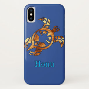Capa Para iPhone Da Case-Mate Tartaruga do Mar do Havaí Dourada Tribal