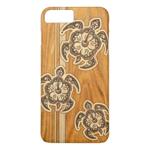 Capa Para iPhone Da Case-Mate Tartaruga havaiana de madeira do falso de Uhane