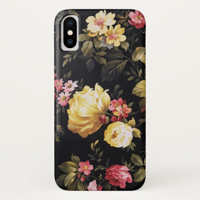 Capa Para iPhone, Case-Mate tecido retrofloral (Verso)