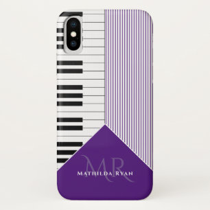 Capa Para iPhone Da Case-Mate Teclas Piano Clássicas roxo real