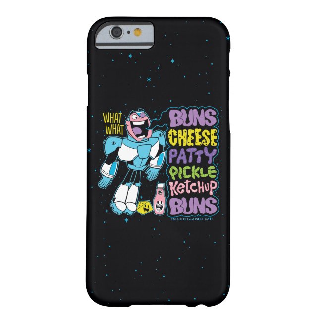Capa Para iPhone, Case-Mate Teen Titans Go! | Cyborg Burger Rap (Verso)