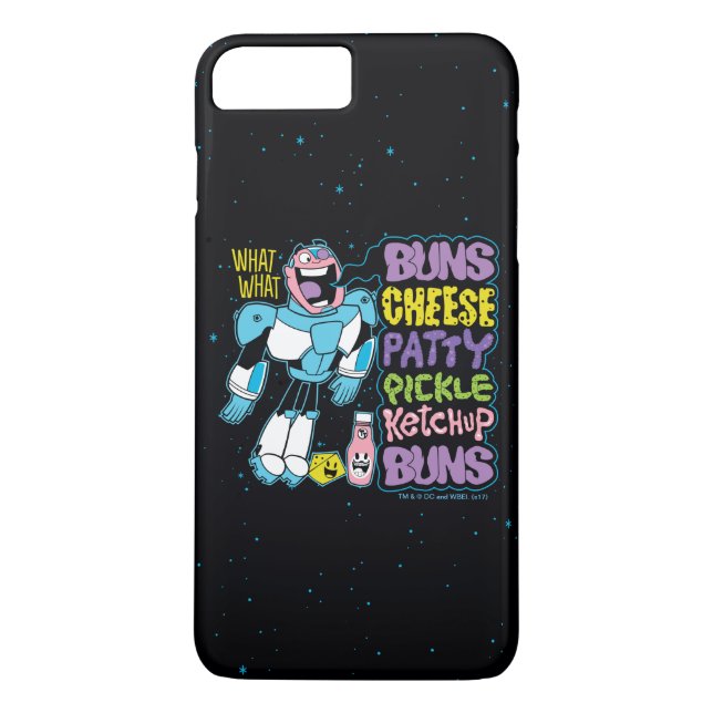 Capa Para iPhone, Case-Mate Teen Titans Go! | Cyborg Burger Rap (Verso)