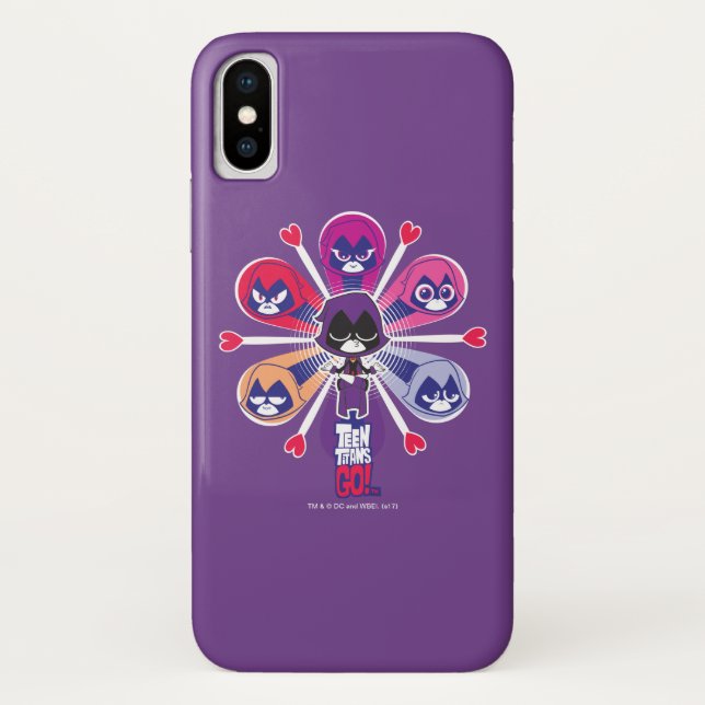 Capa Para iPhone, Case-Mate Teen Titans Go! | Emoticlones de Raven (Verso)