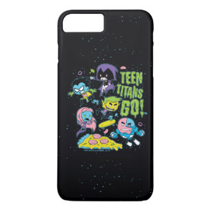 Capa iPhone 8 Plus/7 Plus Teen Titans Go!   Gráfico de pizza da primavera de