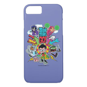 Capa iPhone 8/7 Teen Titans Go! Gráfico de Seta de Equipe