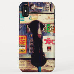 Capa Para iPhone XS Max Telefone de pagamento público engraçado retro do