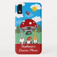 Telefone personalizado feliz bonito do gnomo