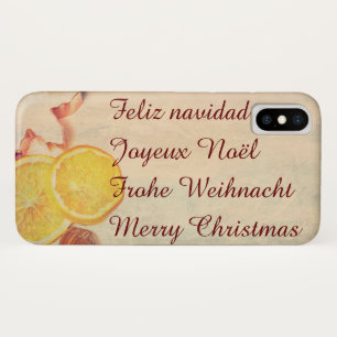 Capa Para iPhone Da Case-Mate Tema de Natal com Frutas na aparência da Vintage e