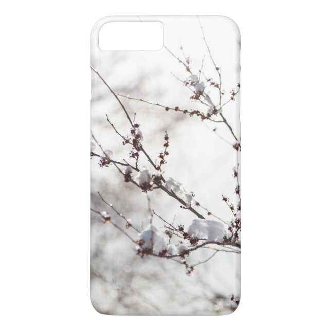 Capa Para iPhone, Case-Mate Tema do inverno. As plantas cobriram o fundo da (Verso)