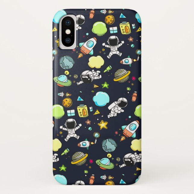 Capa Para iPhone, Case-Mate Tema legal do Espaço Exterior - Astronautas e Navi (Verso)