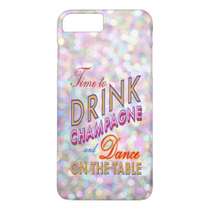 Capa iPhone 8 Plus/7 Plus Tempo Colorido para Beber Champagne iPhone 7 Plus
