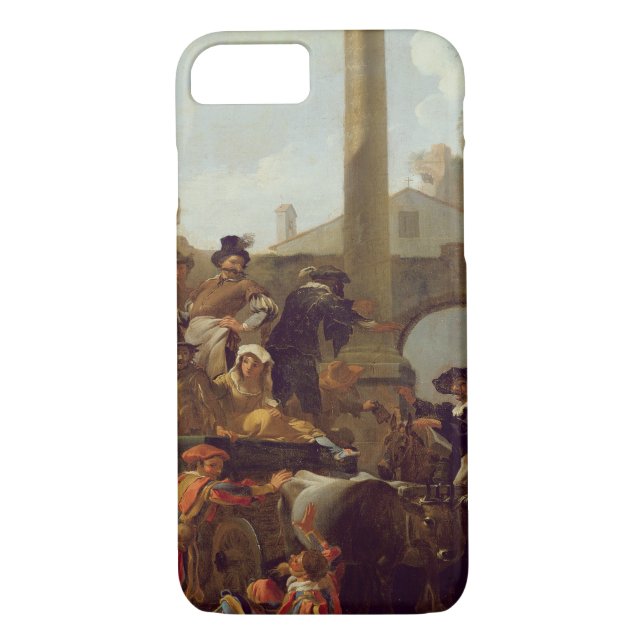 Capa Para iPhone, Case-Mate Tempo do carnaval em Roma, 1653 (óleo em canvas) (Verso)