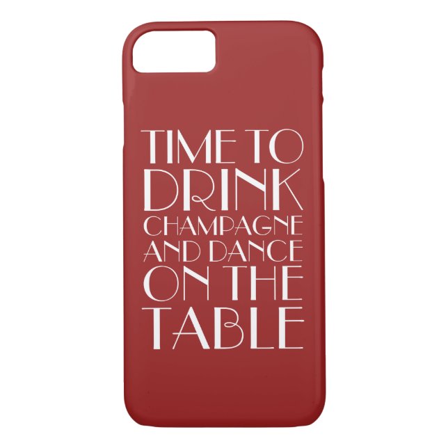 Capa Para iPhone, Case-Mate Tempo para Beber Champagne Red iPhone 7 Case (Verso)