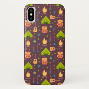 Capa Para iPhone Da Case-Mate Tendas e Guitarras de padrão de acampamento russo
