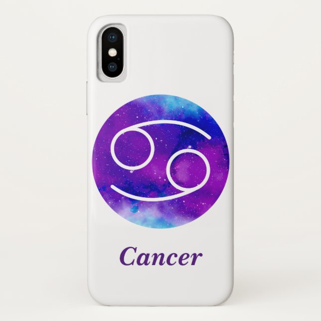 Capa Para iPhone, Case-Mate Tendência - Sinal Zodiac - Nebulosa Roxa Cancer (Verso)