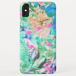 Capa Para iPhone Da Case-Mate Tendy tropical teal rosa floral flamingo