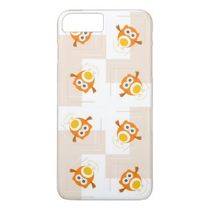 Capa Para iPhone Da Case-Mate Teste padrão alaranjado da ilustração da coruja