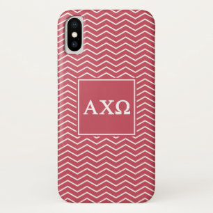 Capa Para iPhone X Teste padrão alfa de Omega Chevron do qui