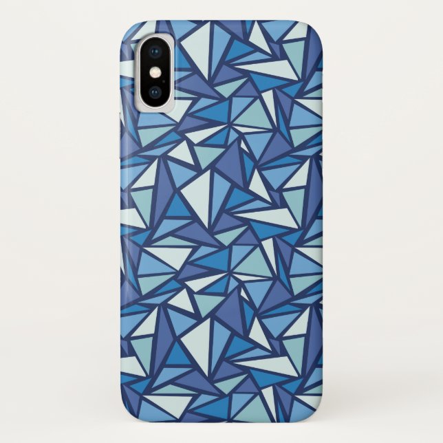 Capa Para iPhone, Case-Mate Teste padrão azul abstrato de Crsytal do gelo (Verso)