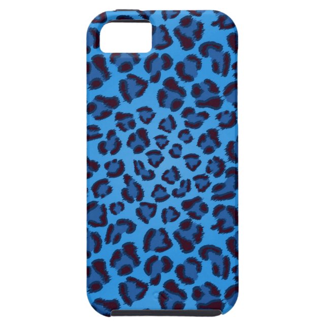 Capa Para iPhone, Case-Mate teste padrão azul da textura do leopardo (Traseira)