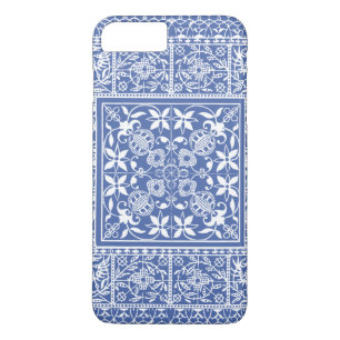 Capa Para iPhone Da Case-Mate Teste padrão azul e branco elegante do