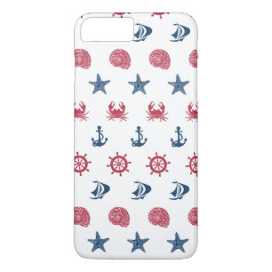Capa Para iPhone Da Case-Mate Teste padrão branco e azul vermelho do símbolo d