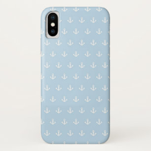 Capa Para iPhone Da Case-Mate Teste padrão com as âncoras brancas no azul