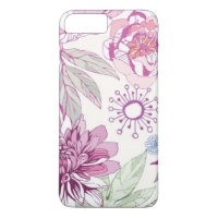 Teste padrão com flores cor-de-rosa