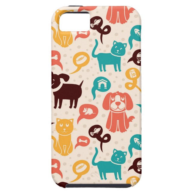 Capa Para iPhone, Case-Mate Teste padrão com gatos e os cães engraçados (Traseira)