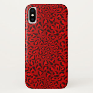 Capa Para iPhone X Teste padrão cor-de-rosa da textura do leopardo