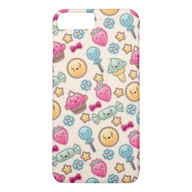 Capa Para iPhone, Case-Mate Teste padrão da criança de Kawaii com doodles (Verso)