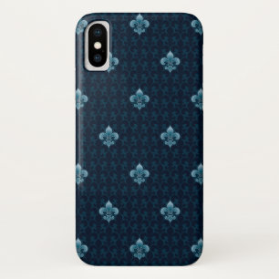 Capa Para iPhone X Teste padrão da flor de lis