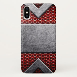 Capa Para iPhone X Teste padrão da placa de metal