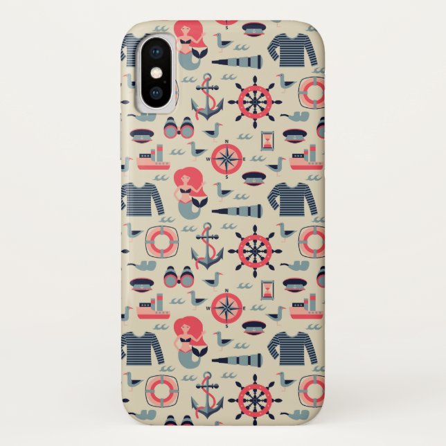Capa Para iPhone, Case-Mate Teste padrão da vida marinha (Verso)
