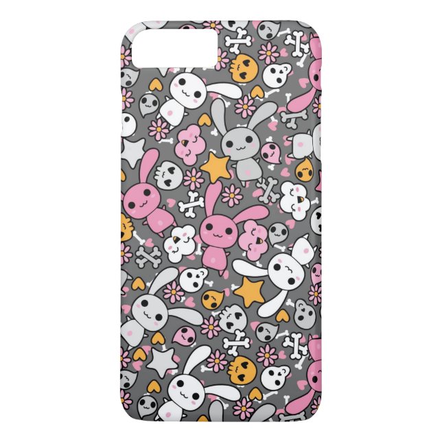 Capa Para iPhone, Case-Mate teste padrão das cinzas do kawaii (Verso)