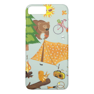 Capa iPhone 8 Plus/7 Plus Teste padrão de acampamento