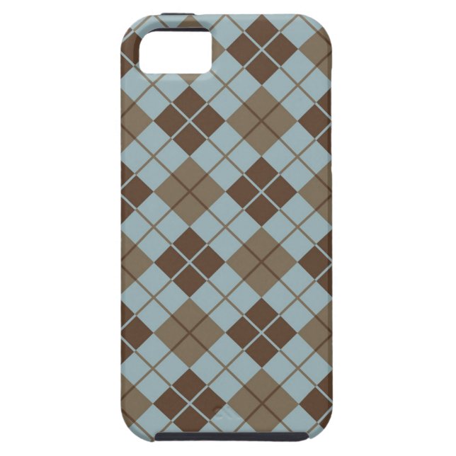 Capa Para iPhone, Case-Mate Teste padrão de Argyle no azul e no Taupe (Traseira)
