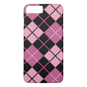 Capa Para iPhone Da Case-Mate Teste padrão de Argyle no preto e no rosa