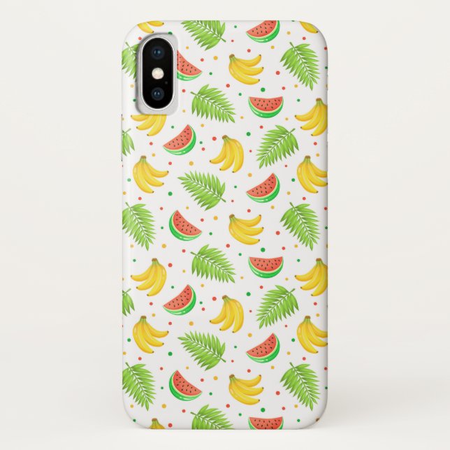 Capa Para iPhone, Case-Mate Teste padrão de bolinhas da fruta tropical (Verso)