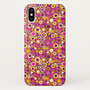 Capa Para iPhone X Teste padrão de bolinhas violeta